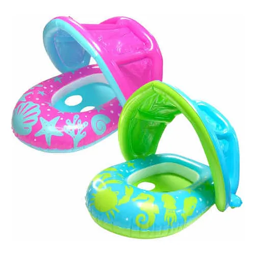 Salvavidas Inflable Bebé, Con Techo Y Filtro Uv. En Caja