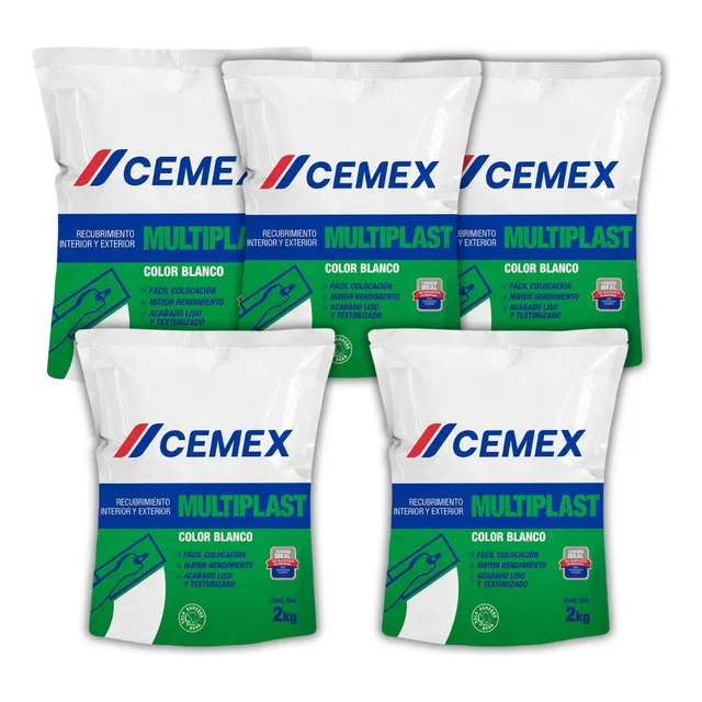 Cemex Multiplast Blanco 2 Kg C/u - (5 Pack)