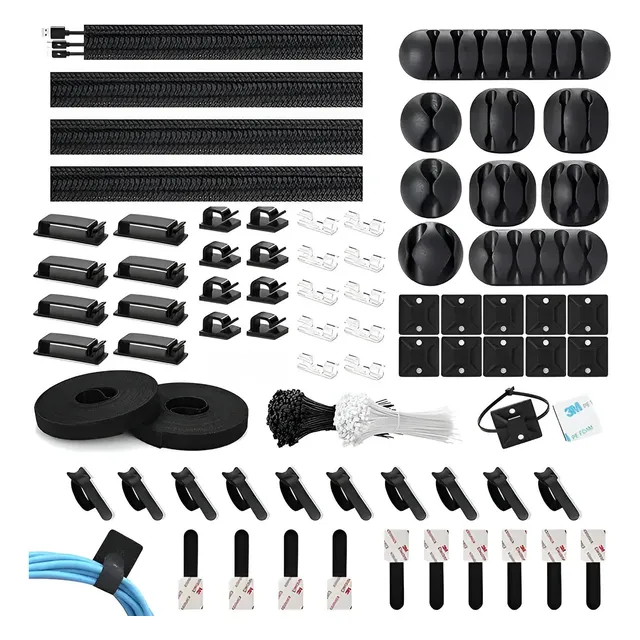 Organizador De Cables Escritorio Casa Laptop Pc Kit 