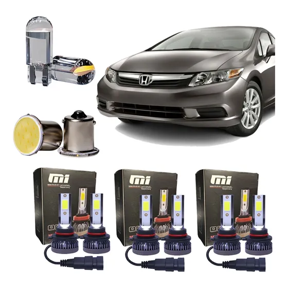 Lampara Cree Led Honda Civic Alta Baja Auxiliares Posicion