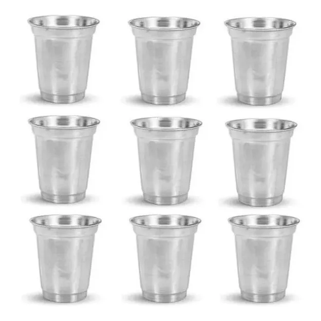 Kit  10 Peças Copo De Alumínio 200 Ml 