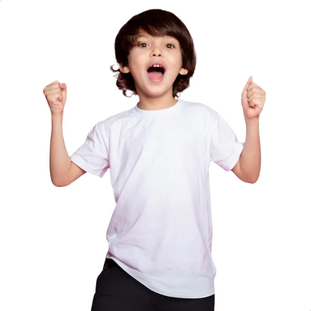 Camiseta Infantil Básica Lisa 100% Algodão Menino Menina 