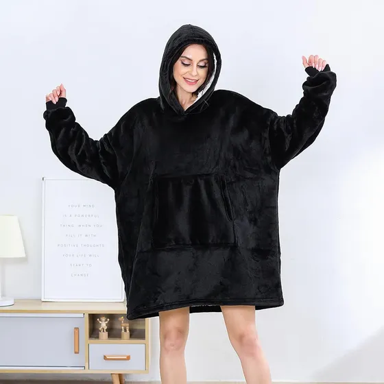Buzo Manta Canguro Gigante Polar Corderito Unisex - Mangacha