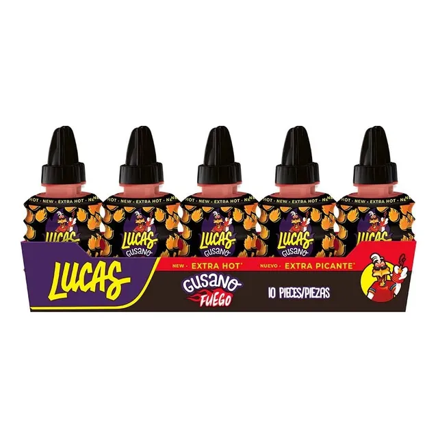 Lucas - Caja Gusano Hot 36gr - 10pzas - 360gr