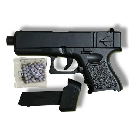 Airsoft Gun G.16 Mini Glock Metal Pistol 6mm Bbs Capacidad 6 Negro 6 Mm