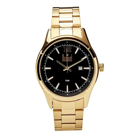 Relógio Analógico Berlim Dourado E Preto Masculino Dumont Dourado Preto
