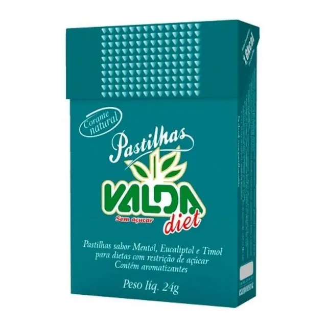 Pastilha Valda Diet Flip Top 24g Dor De Garganta Sem Açúcar