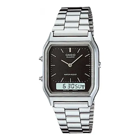 Relógio Casio Unissex Vintage Prata Aq-230a-1dmq Prata