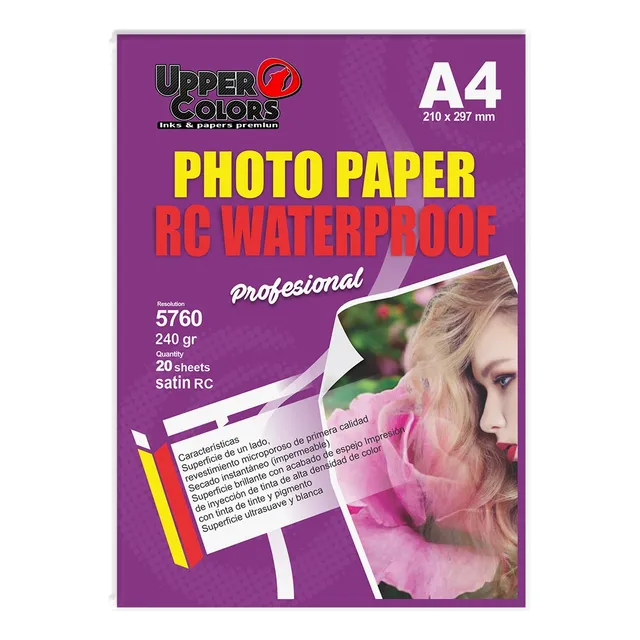 Papel Fotográfico Profesional Rc Waterproof 240gr X5 Resmas