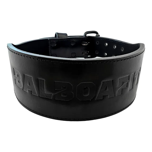 Cinturón Gimnasio De Cuero Doble Hebilla 7mm Balboafit