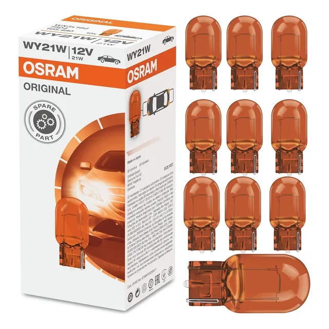 Kit 10 Lámparas T20 Wy21w Ambar 16d Osram Posicion 7504 12v