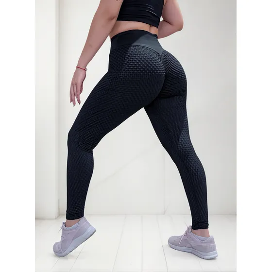 Calza Leggin Push-up Frunce Panal Anticelulitis