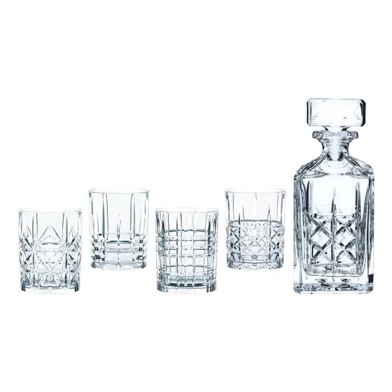 Nachtmann Set Whisky 4 Vasos Y Licorera Decantador Highland