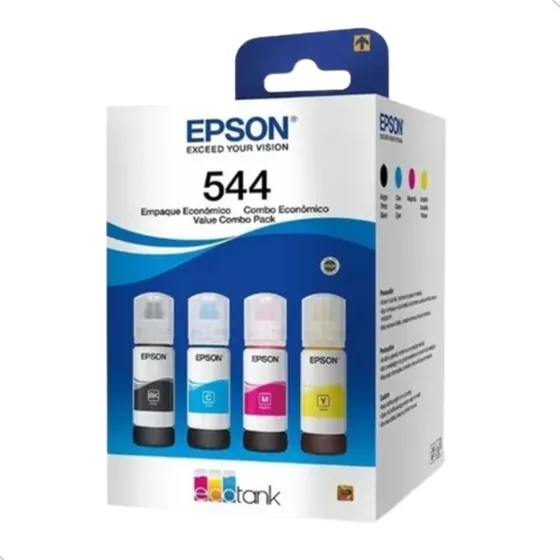 Tinta Epson T544 Para Ecotank Kit Garrafas 4 Cores