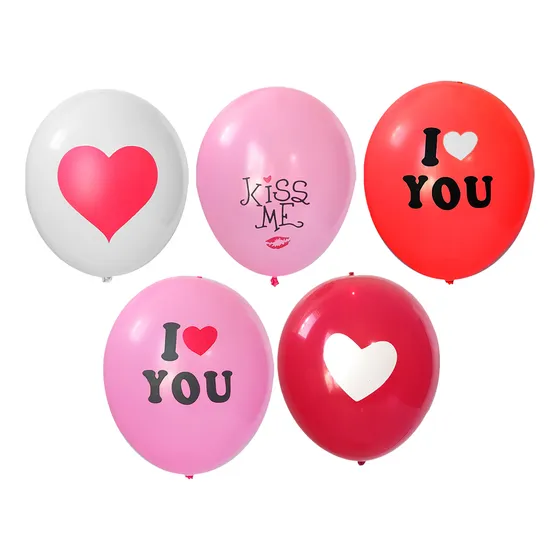 5 Globos Led San Valentin Luminosos 14 Febrero Novios Pareja