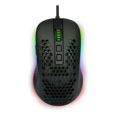 Mouse Gamer Perseo Perses Rgb 6 Botones 4000 Dpi Usb Color Negro