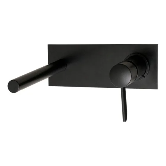 Kubo Grifería Monomando Pared Empotrada Negro Mate Kubo-113