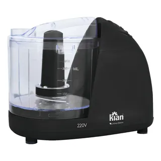 Processador De Alimentos Mini 500ml Elétrico Kian 24233 -127 Preto/cinza 127v