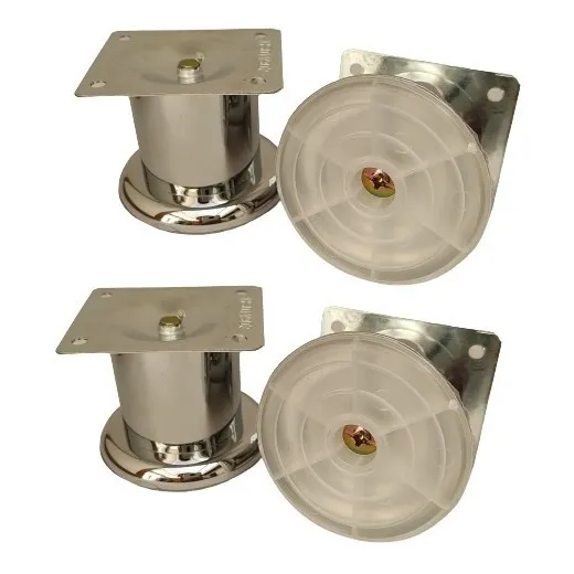 Pata Elefante Cromada 6 - 8 - 10 Cm Base Cama Mueble Pack X4