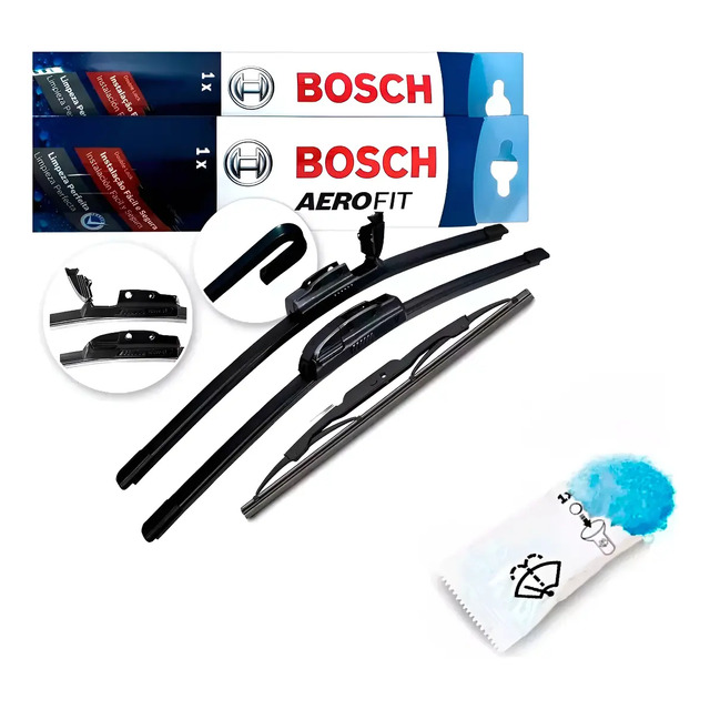 Palhetas Limpador Parabrisa Bosch Aerofit + Traseira Import