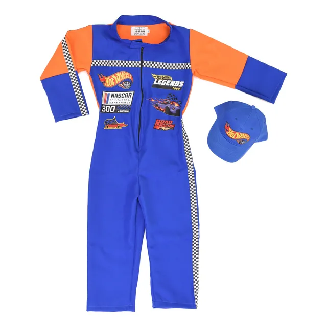 Disfraz Hotwheels Piloto Carrera Traje Enterito Infantil