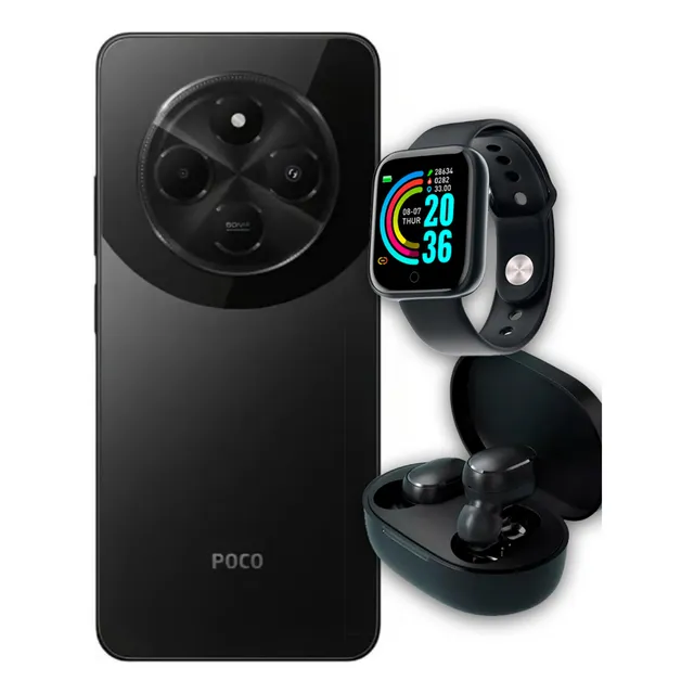 Xiaomi Poco C75 256gb/8 Global Capinha+pelicula+fone+relogio