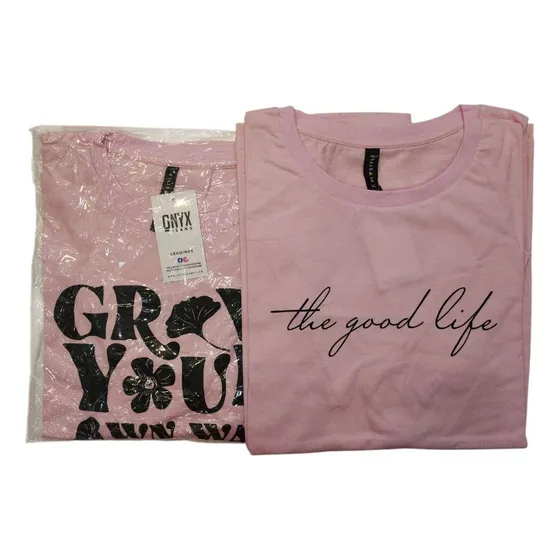 Pack X2 Remera Onyx Algodon Estampada Basicas Mujer