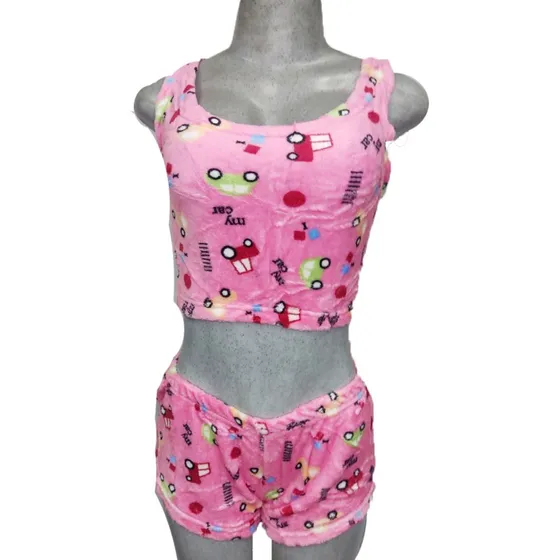 Conjunto Short  Tela Peluche 