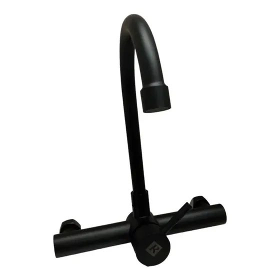 Monocomando Pico Alto Cocina Pico Alto 20cm Rimontti Negro