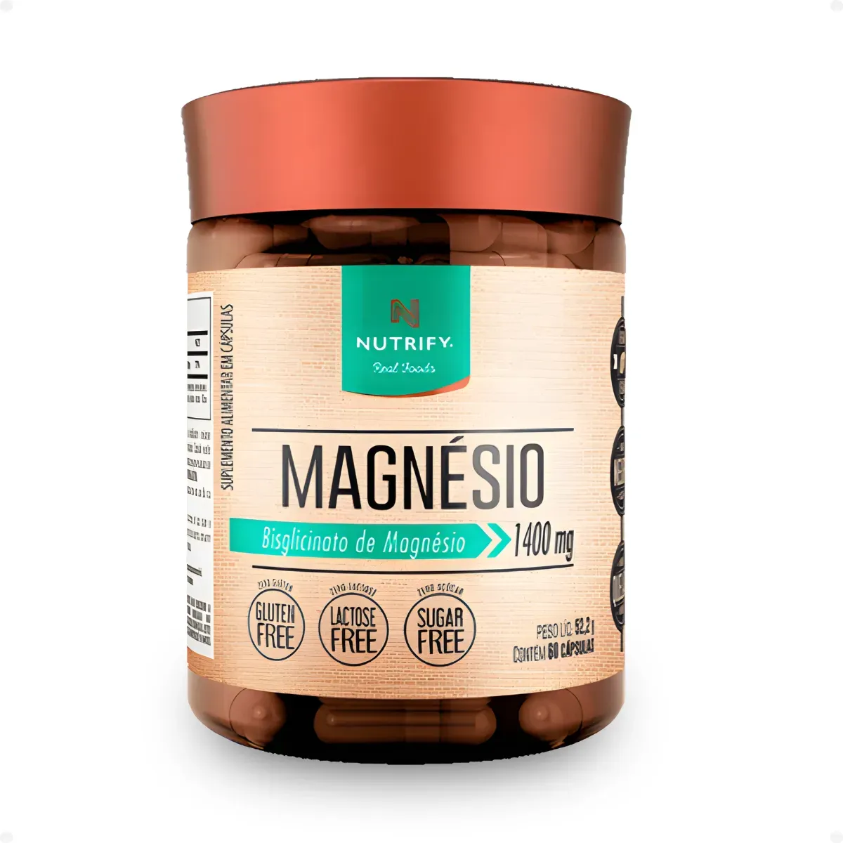 Suplemento Nutrify Vitaminas e Minerais Magnésio com 90 cápsulas — foto 3