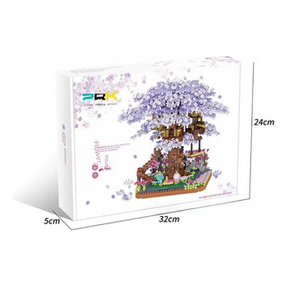 Casa Árbol Sakura Morada Set De Construcción Casa Árbol Sakura Morada Set De Construcción