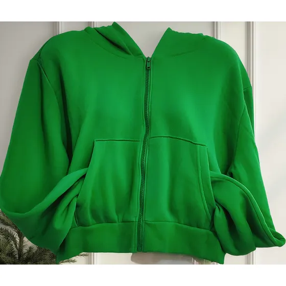 Campera De Algodón Verde De Hym. T.l/xl. Única.gran Calidad