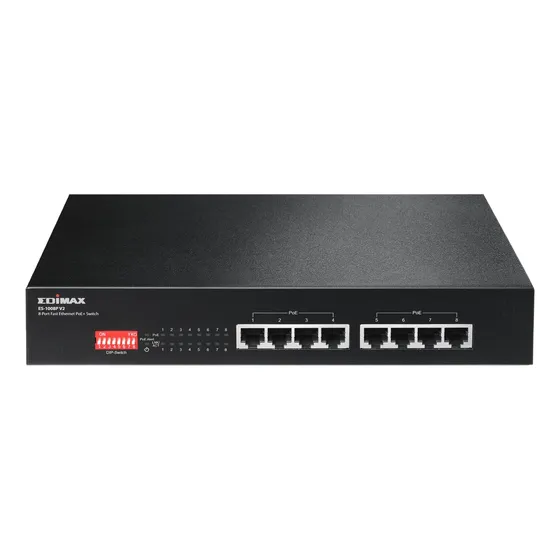 Edimax Largo Alcance 8 port 10 100mbps Conmutador Poe + Vlan