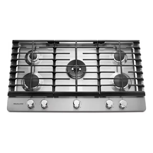 Tope A Gas Acero Kitchenaid 5 Quemadores 36 