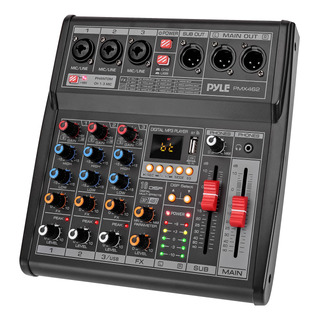 Mezclador De Audio Bluetooth Dj Pyle Pmx462 De 3 Canales Con Mezclador De Audio Bluetooth Dj Pyle Pmx462 De 3 Canales Con