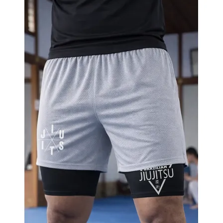 Short Compressao 2 Em 1 Jiu Jitsu Triangulo Brazilian Luta