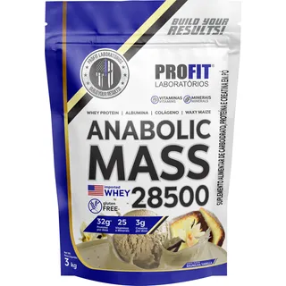 HipercalĂłrico Anabolic Mass 28500 3kg Profit Labs Sabor Baunilha HipercalĂłrico Anabolic Mass 28500 3kg Profit Labs Sabor Baunilha
