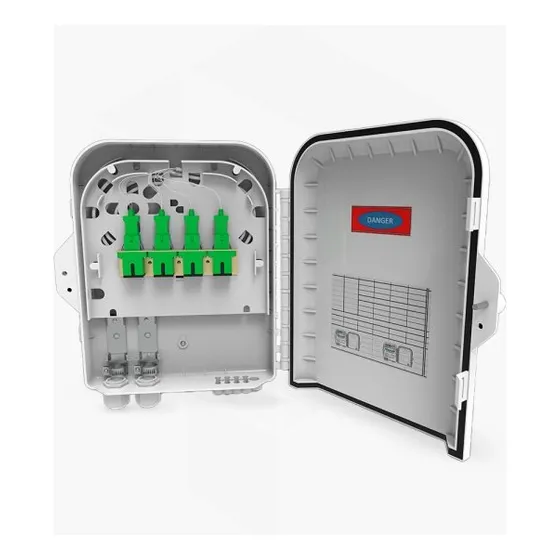 Caja Exterior Ftth 2x8 Splitter 1x8 Conector Sc/apc + 8 Adap