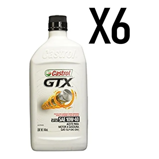 Aceite Para Motor Castrol Gtx 10w 40 Caja Con 6 Piezas