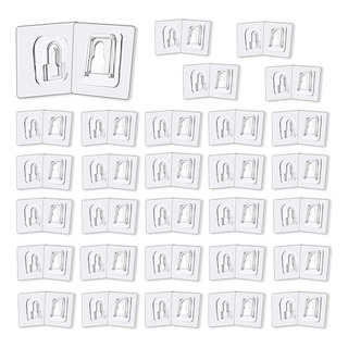 30pz Ganchos Adhesivo Pared Doble Cara Y Gancho Impermeable 30pz Ganchos Adhesivo Pared Doble Cara Y Gancho Impermeable