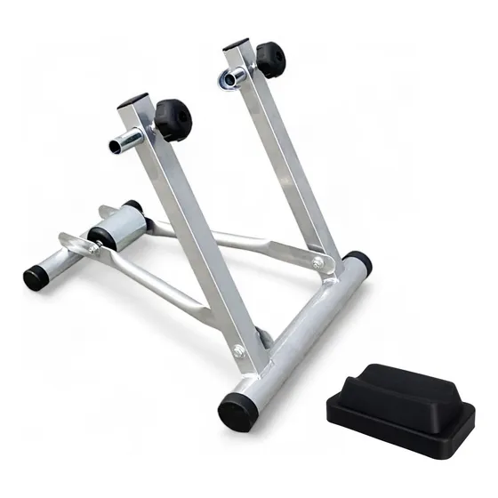 Rolo De Treino Dobravel Suporte Base Niveladora True Prata