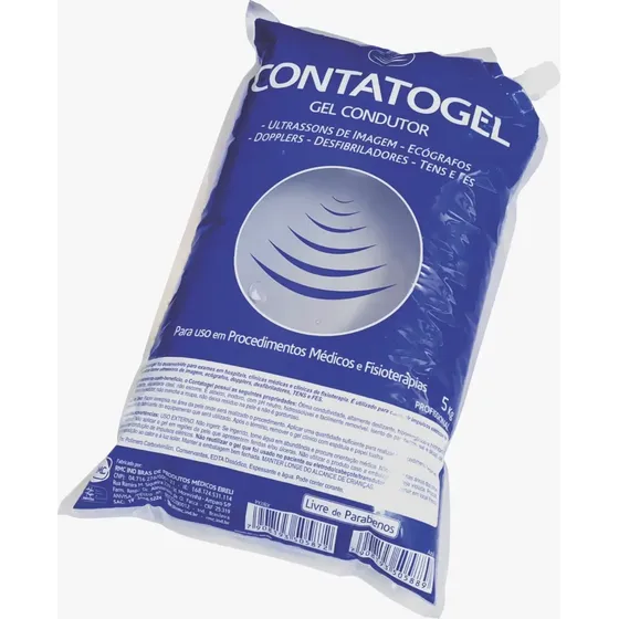 Gel Condutor Incolor 5kg Contatogel RMC Bag para Fisioterapia