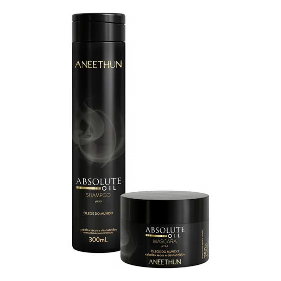 Kit Aneethun Absolute Oil Shampoo Máscara  Lançamento 