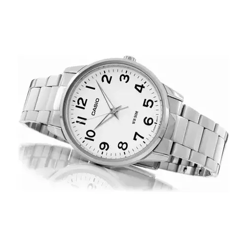 Reloj Casio Hombre Mtp-1303d-7b Agente Oficial Caba Color De La Malla Plateado Color Del Bisel Plateado Color Del Fondo Blanco
