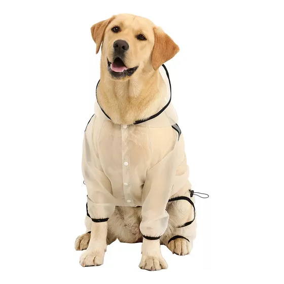 Capa De Chuva Transparente Impermeável Para Cachorros