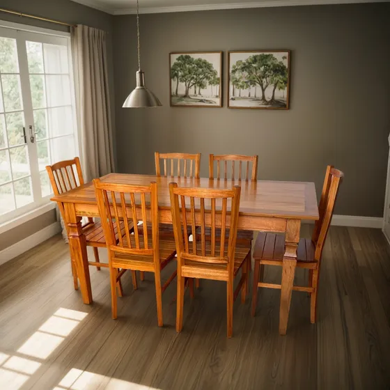Mesa De Jantar 6 Lugares Madeira De Demolição Envio Imediato
