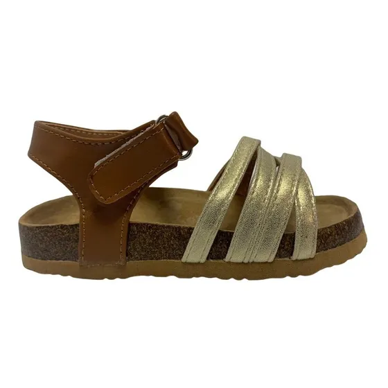 Sandalia Para Niñas Y Niños, Gold Kids