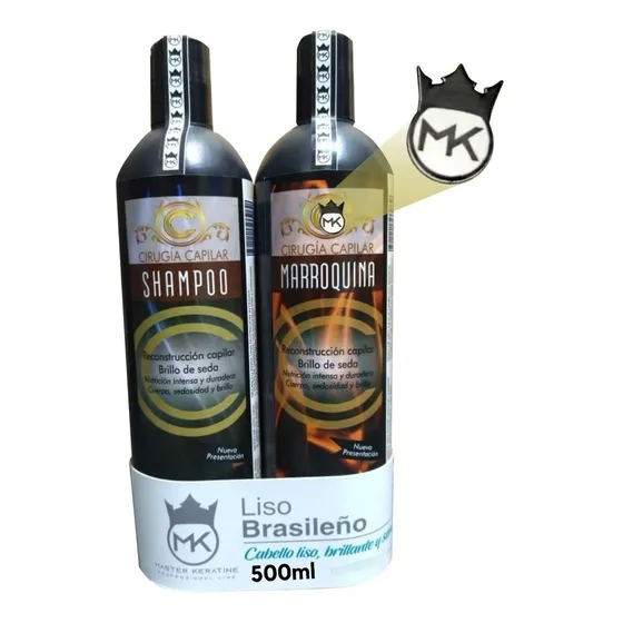 Keratina Marroquina Acido Hialuronico 500ml Kit Antifrizz