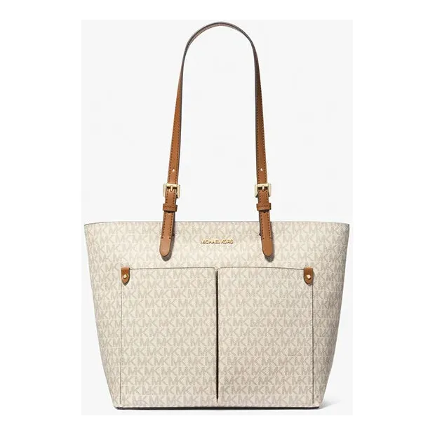 Bolsa Michael Kors - Beige Michael Kors Jet Set Medium Logo