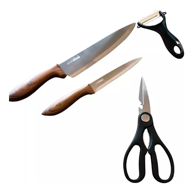 Practicos Cuchillos De Cocina En Acero 5 Piezas